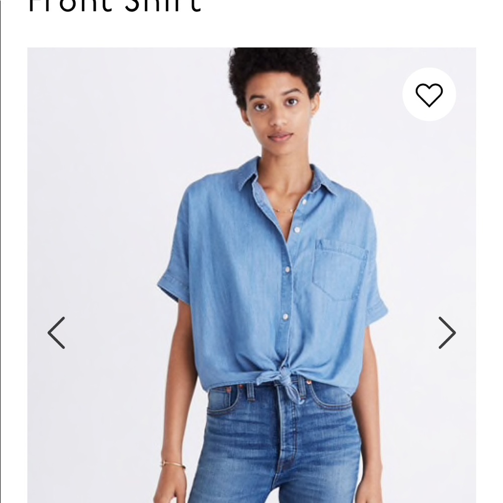 Madewell short sleeve button down shirt in stripe